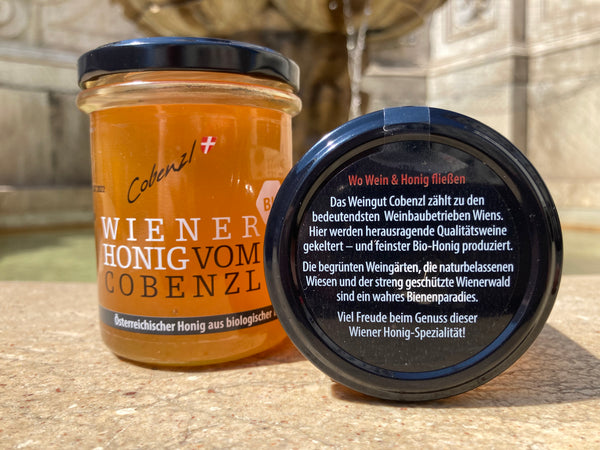 Miel brut de la cave Wien Cobenzl de qualité biologique (sans filtre, miel brut)